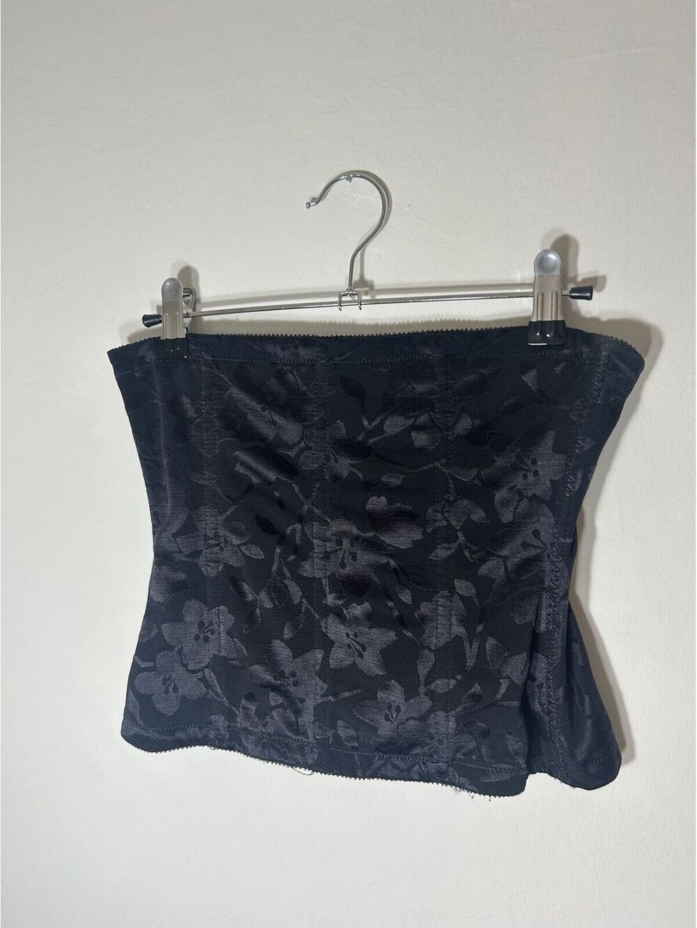 VTG Frederick's of Hollywood Black Floral Corset